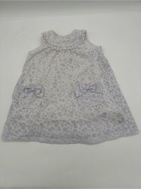 Quilted Baby Girl Lavender Dress 24 Months Pockets Bows Floral
